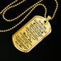 Silver & Gold Dog Tag Necklace For Son From Mom - Custom Engrave any word, name