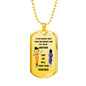 To My Brother Dog Tag Necklace For Men -Dragon Ball Z- Goku Vegeta Necklace Pendant Gold 18k and Stainless Steel Dog Tag - Gift Ideas for Brother