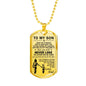 Dog Tag To My Son - Father and Son, Vegeta and Trunks Dragon ball Inspirational