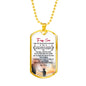 Customized Engraving Father Son Pendant Necklace From Father Birthday Gifts, Christmas Gift Idea for Kids Luxury Dog Tag Gold & Silver fa-so-01