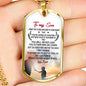 Customized Engraving Father Son Pendant Necklace From Father Birthday Gifts, Christmas Gift Idea for Kids Luxury Dog Tag Gold & Silver fa-so-01