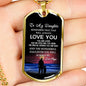 Father Daughter Heart Necklace From Papa Christmas Gift Idea Luxury Dog Tag Silver
