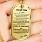 Necklace To my Son from Mom - Mother Son Necklace Pendant Chain Birthday Gifts Luxury