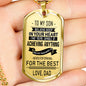 Father Son Pendant Necklace From Papa Birthday Gifts, Christmas Gifts Luxury Do