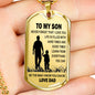 Customized Engraving Father and Son Necklace Dog Tag From Father Christmas Gifts