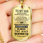 Amazing Father Son Quotes Pendant Necklace From Papa Birthday Gifts, Christmas G