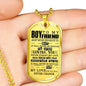 Dog Tag Necklace For Boyfriend Love Girlfriend - Inspirational Quote My Love For you will Never Change so-men-03