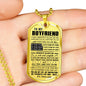 Stainless Steel/Gold 18k Dog Tag Necklace To Boyfriend - Personalized Gifts