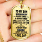 Father Son Heart Necklace Love Dad Birthday Gifts, Christmas Gift Idea for Kids