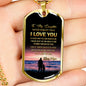 Father Daughter Heart Necklace From Papa Christmas Gift Idea Luxury Dog Tag Silver - Papa