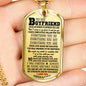 Boyfriend Pendant Necklace Customized - I Love You Forever Dog Tag Girlfriend Lu