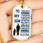 Father Son Pendant Necklace From Father Birthday Gifts, Christmas Gift Idea for