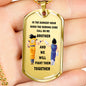 To My Brother Dog Tag Necklace For Men -Dragon Ball Z- Goku Vegeta Necklace Pendant Gold 18k and Stainless Steel Dog Tag - Gift Ideas for Brother