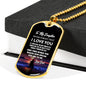 Father Daughter Heart Necklace From Papa Christmas Gift Idea Luxury Dog Tag Silv