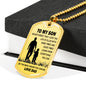 Customized Engraving Father and Son Necklace Dog Tag From Father Christmas Gifts