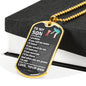 Father Son Heart Necklace From Papa Christmas Gifts, Birthday Gift Ideas for Boy