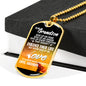 Meaningful Quote To my grandson Dog Tag Necklace Chain - enhance your life but never give up on love - Family Friend Gift Unisex Family Friend Gift Unisex 30 inch silver beaded chain