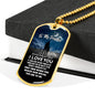 Father Daughter Necklace Dog Tag Love Dad Christmas Gift Idea Luxury Dog Tag Sil