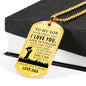 Cool To My Son Necklace Jewelry Love Dad Birthday Gifts, Christmas Gifts Luxury Dog Tag Gold & Silver fa-so-01