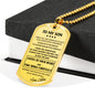 Necklace To my Son from Mom - Mother Son Necklace Pendant Chain Birthday Gifts Luxury