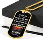 Father Son Gifts Love Dad Birthday Gifts, Christmas Gifts Luxury Dog Tag Gold &