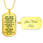 Awesome Quote Dog tag Jewelry for Son- Mother Son Necklace Long Pendant 30 inch-I Miss You Much- Persionalized Gift Ideas for Son from Mom Luxury Dog Tag