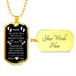 First Time Dad Gift - Daddy To Be Engraved Military Dog Tag - New Dad Gift, Dad To Be Gift - Fathers Day Gift For Him From Baby Bump Wife