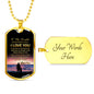 Father Daughter Heart Necklace From Papa Christmas Gift Idea Luxury Dog Tag Silver - Papa