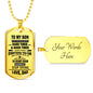 Father Son Heart Necklace Love Dad Birthday Gifts, Christmas Gift Idea for Kids
