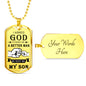 Cool Father Son Quotes Heart Necklace Love Dad Christmas Gifts, Birthday Gift Id