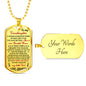 My Granddaughter Dog Tag From Grandpa You Are My Little Girl Pendant Necklace Lu