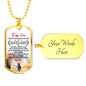 Customized Engraving Father Son Pendant Necklace From Father Birthday Gifts, Christmas Gift Idea for Kids Luxury Dog Tag Gold & Silver fa-so-01
