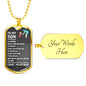 Father Son Heart Necklace From Papa Christmas Gifts, Birthday Gift Ideas for Boy