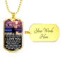 Father Daughter Jewelry From Dad Christmas Gift Idea Luxury Dog Tag Silver and G
