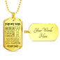 Cool Father Son Pendant Necklace Love Dad Birthday Gifts, Christmas Gift Idea for Kids Luxury Dog Tag Gold & Silver fa-so-01