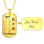 7 Virtues of Bushido Samurai Pendants Necklace - 7 Virtues of Warrior Dog tags