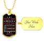 Father and Son Necklace Dog Tag Love Dad Birthday Gifts, Christmas Gifts Luxury