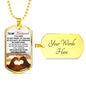 To My Husband Dog Tag Military From Wife - Love Gifts For Men Fiance Boyfriend L