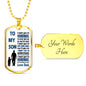Father Son Pendant Necklace From Father Birthday Gifts, Christmas Gift Idea for