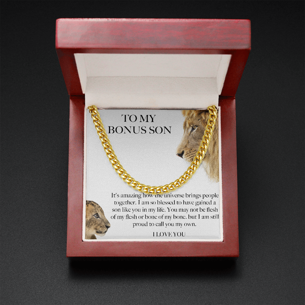 Bonus Son Gift From Bonus Mom/ Bonus Dad, Birthday Gift For Bonus Son Stepson Christmas Gift Graduation Gift Bonus Son Card