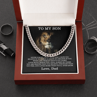 Thumbnail for to my son necklace from dad, you have given me so many reasons to be proud of the man you have become cuban link chain necklace