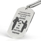 Engraved Dog Tag Stainless To My Brother Necklace For Men -Dragon Ball Z- Goku Vegeta Necklace Pendant - Gift Ideas for Brother, Luxury Military Necklace 24"