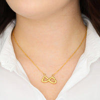 Thumbnail for iWow Infinity Heart Necklace - to My Daughter-in-Law - Thank You for The Happiness Forever Love Pendant White Gold Plated Women Gift for Mother's Day, On Christmas, Birthday & Valentine's Day