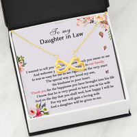 Thumbnail for iWow Infinity Heart Necklace - to My Daughter-in-Law - Thank You for The Happiness Forever Love Pendant White Gold Plated Women Gift for Mother's Day, On Christmas, Birthday & Valentine's Day