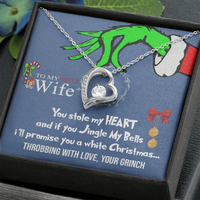 Thumbnail for to My Sexy Wife Necklace, Funny Grinch Stole My Heart Christmas Card, Love Necklace Gifts, Christmas Necklace for Wife