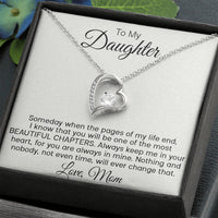 Thumbnail for iWow Meaningful Quote Daughter Gift from Mom - Beautiful Chapters - Forever Love Necklace, Daughter Necklace, Gifts to Daughter, Necklace from Mom, Daughter Gift Standard Box