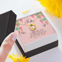 Thumbnail for To My Mother Love Forever Heart Necklace Pendant 14K Gold Gifts For Mom - Jewelry Necklaces Chain 22 Inches For Mommy From Daughter, Son With Love Quote - Birthday, Mother's Day, X-mas Gift Box P18
