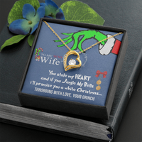 Thumbnail for to My Sexy Wife Necklace, Funny Grinch Stole My Heart Christmas Card, Love Necklace Gifts, Christmas Necklace for Wife
