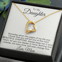 Thumbnail for iWow Meaningful Quote Daughter Gift from Mom - Beautiful Chapters - Forever Love Necklace, Daughter Necklace, Gifts to Daughter, Necklace from Mom, Daughter Gift Standard Box