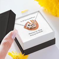 Thumbnail for Inspirational Mom Necklace - Necklace for Mom - Gift Necklace with Message Card to Baseball Mom Interlocking Hearts Necklace On Birthday, Christmas St